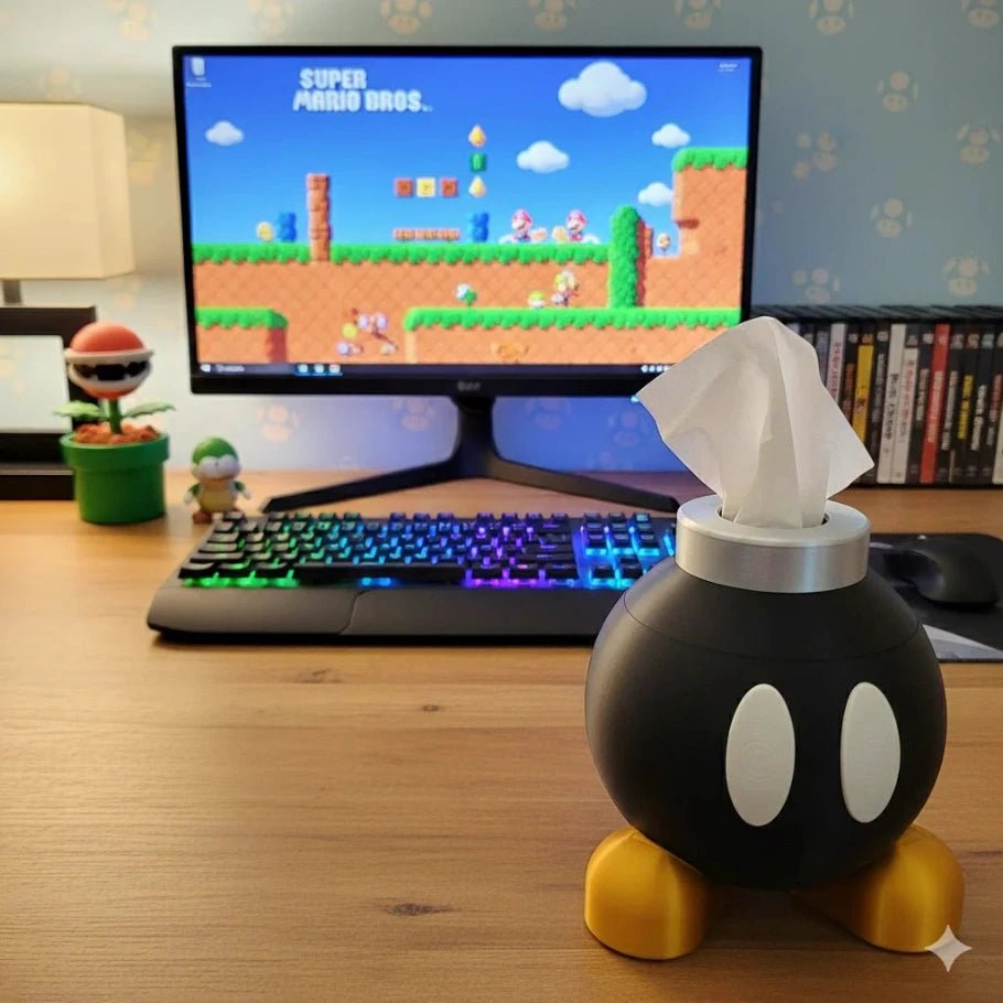 retro arcade bomb tissue holder - fictioo