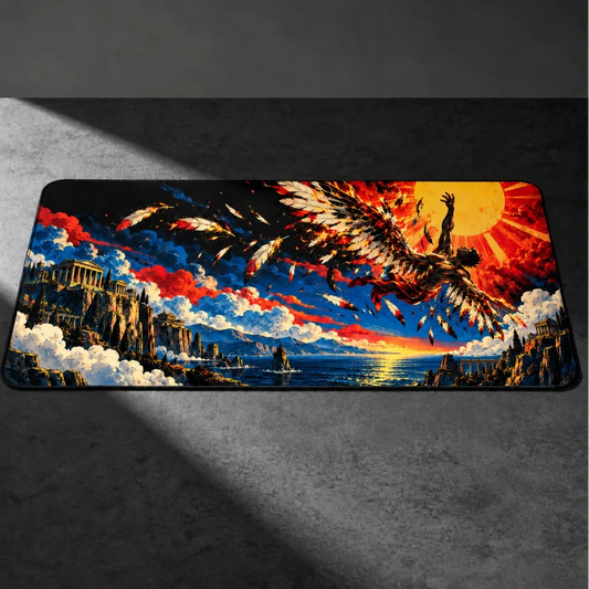 Icarus Greek Mythology Gaming Deskmat | XL Extended Mouse Pad - Fictioo