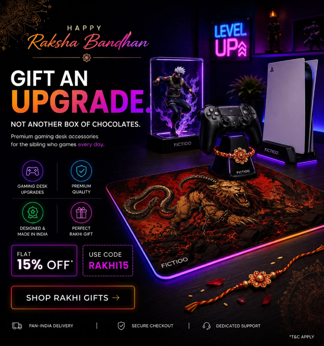 Rakshabandhan gifts for gamers promotional banner - Fictioo