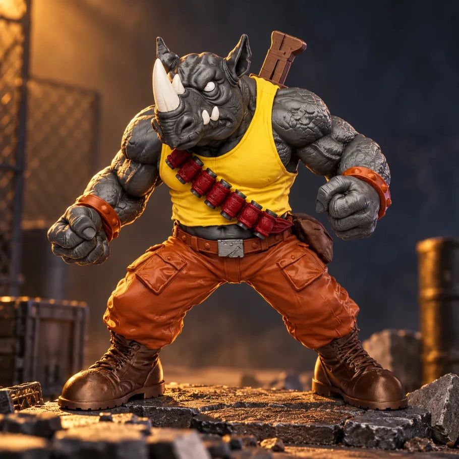 hornbreaker, the rhino warlord hulking rhino brawler fighting stance