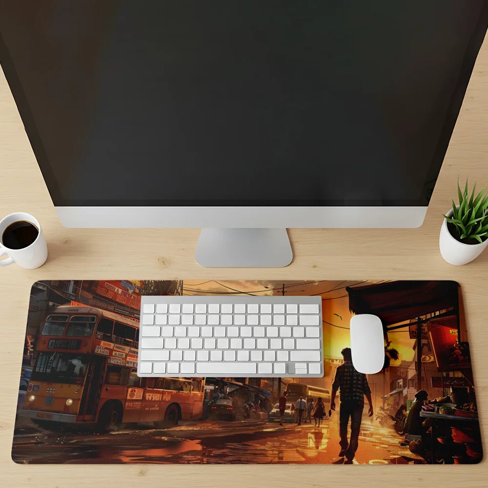 aamchi mumbai desk mat | mumbai cityscape designer desk mat - fictioo