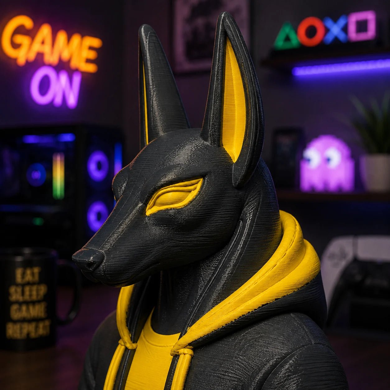 anubis gaming controller holder for ps5, xbox & all controllers - fictioo