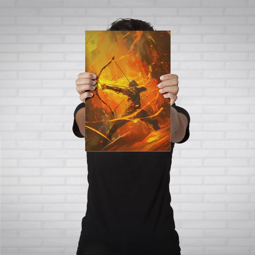 arjun: warrior legend metal poster - fictioo
