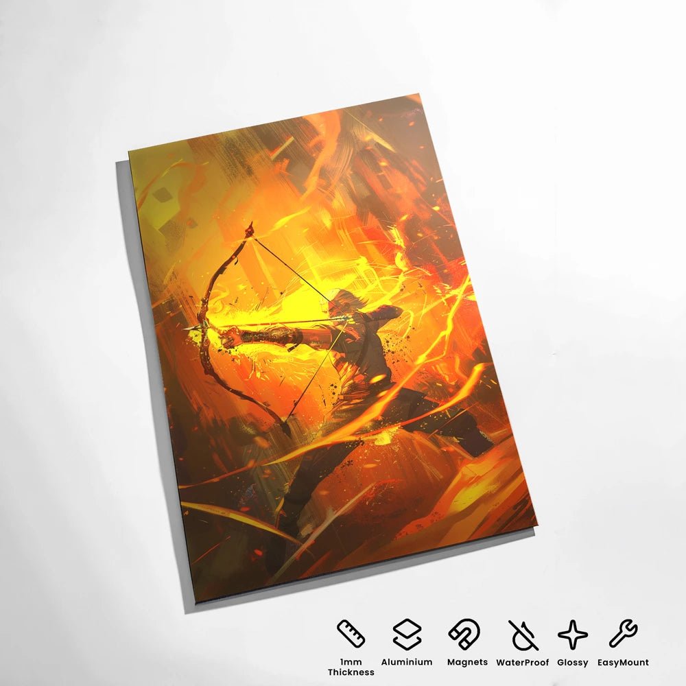 arjun: warrior legend metal poster - fictioo
