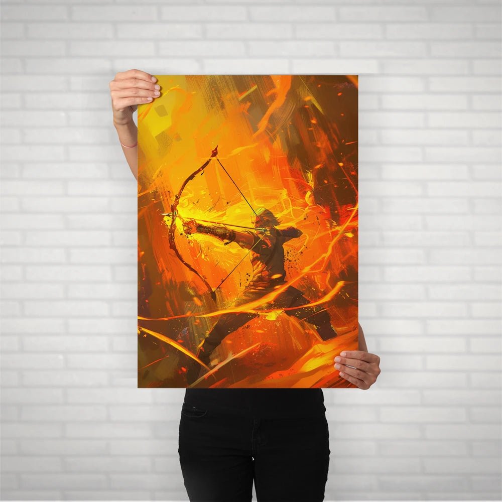 arjun: warrior legend metal poster - fictioo
