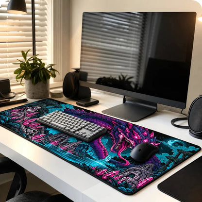 Basilisk's Gaze Serpent Gaming Deskmat | XL Extended Mouse Pad - Fictioo