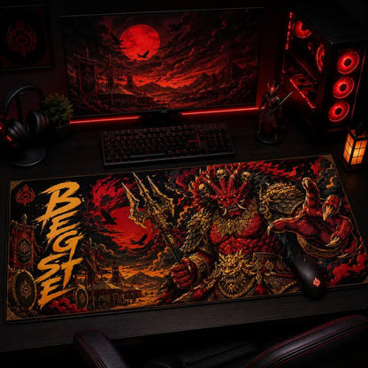 BEGSTE Wrath of War God Deskmat - Fictioo