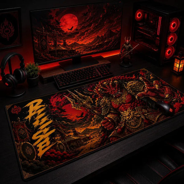 BEGSTE Wrath of War God Gaming Deskmat | XL Extended Mouse Pad