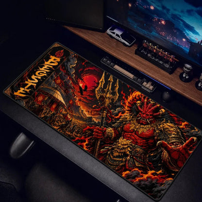 BEGSTE Wrath of War God Gaming Deskmat | XL Extended Mouse Pad - Fictioo