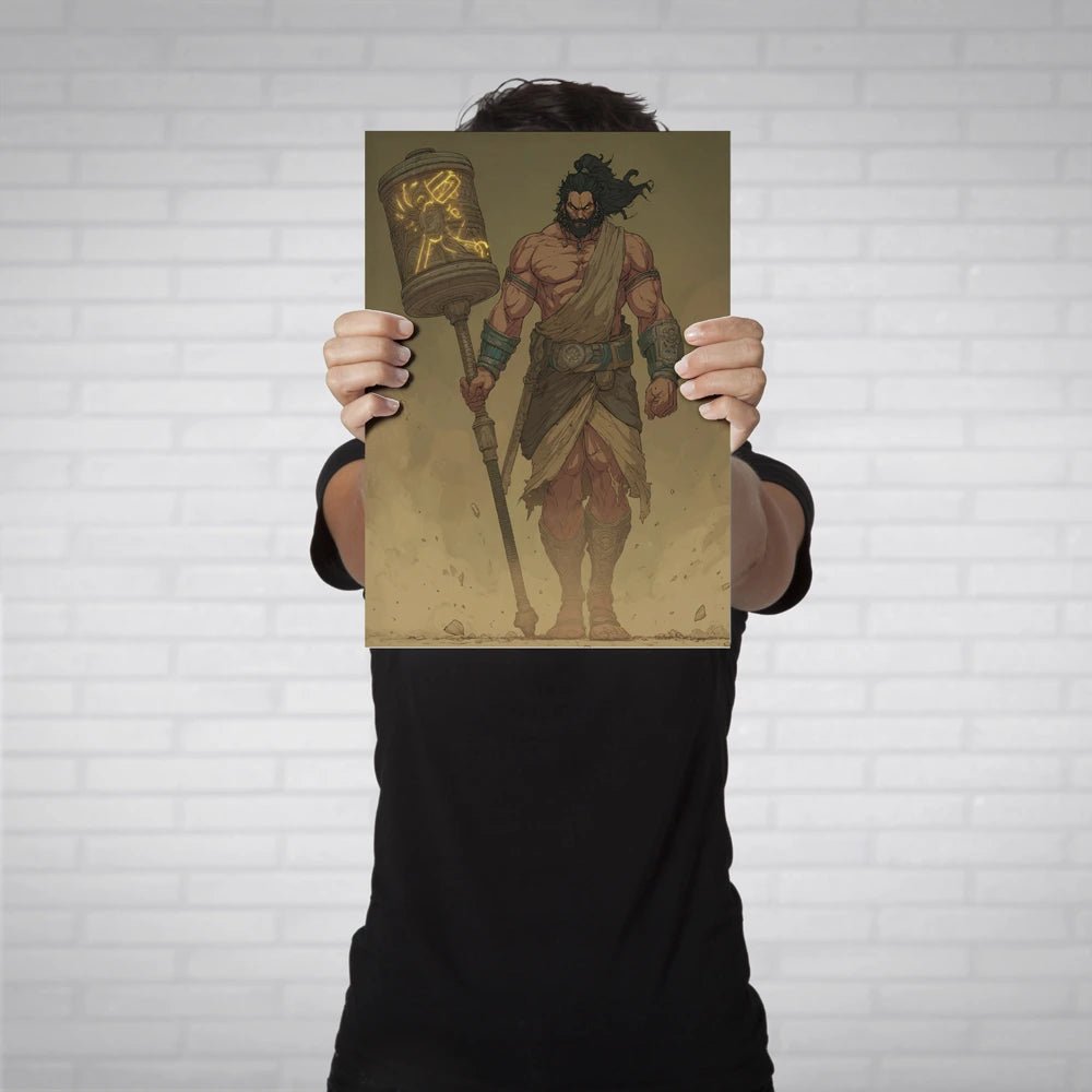 Bhima: Strength of Mahabharata Metal Poster - Fictioo