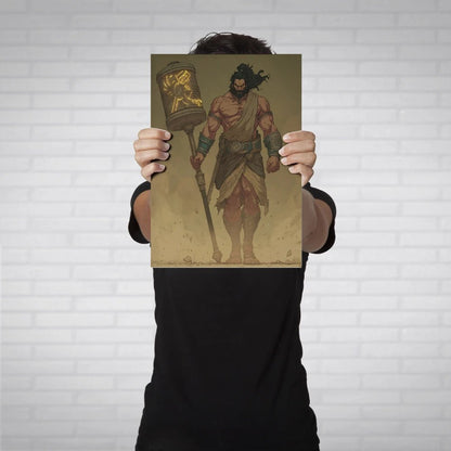 Bhima: Strength of Mahabharata Metal Poster - Fictioo
