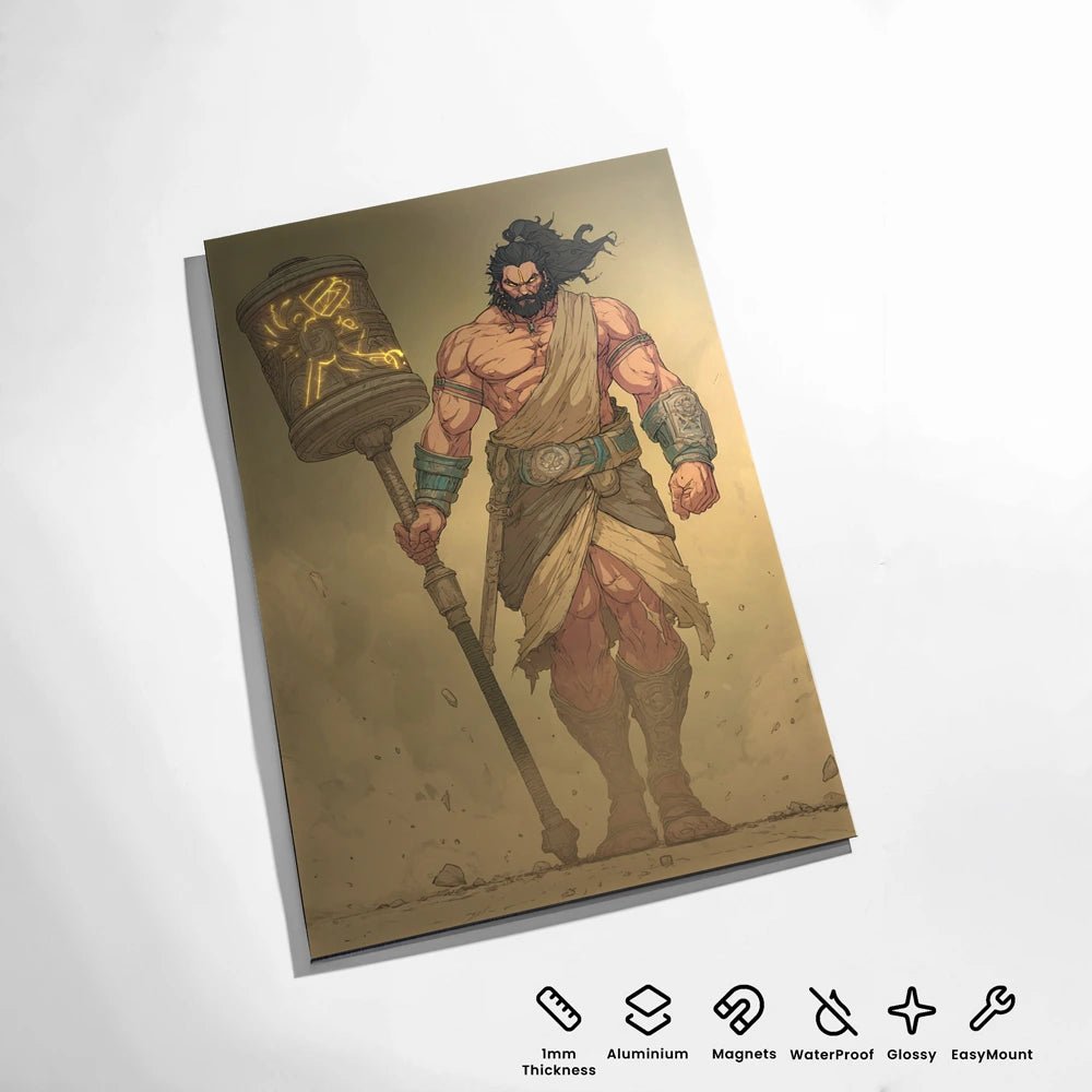 Bhima: Strength of Mahabharata Metal Poster - Fictioo