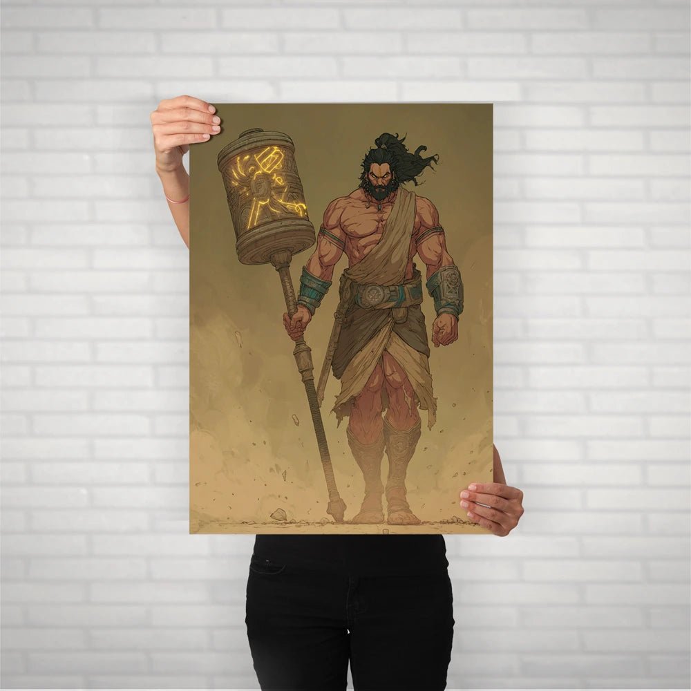 bhima: strength of mahabharata metal poster - fictioo