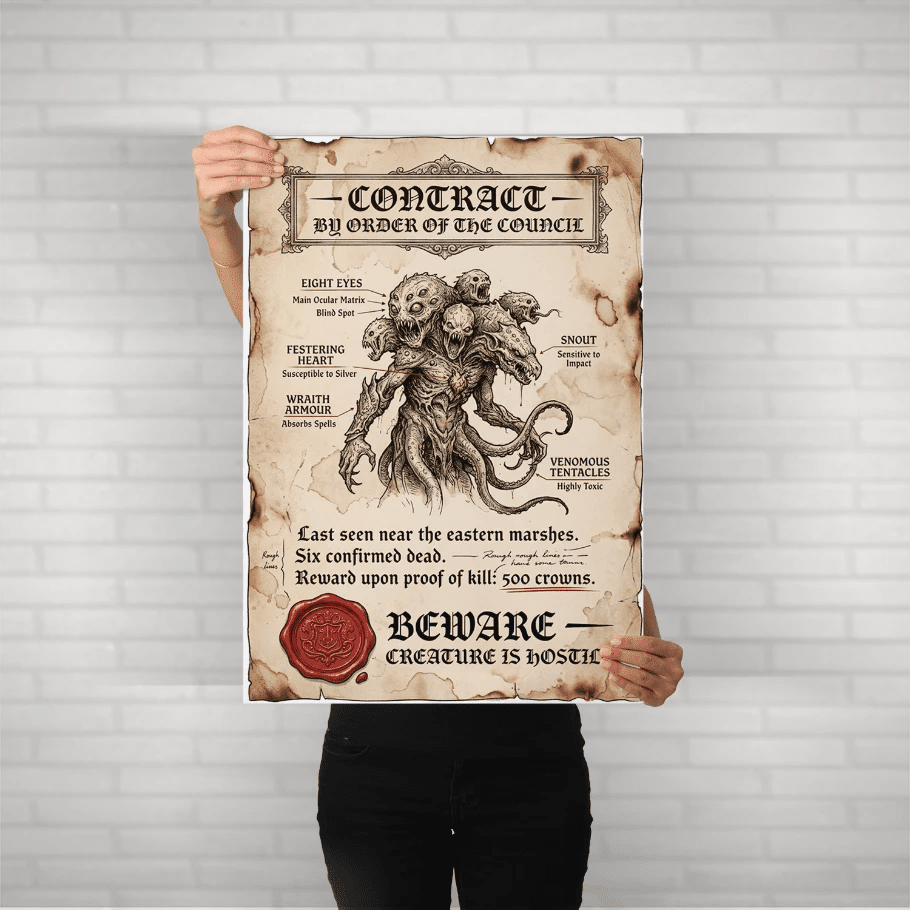 Contract of the Abyss Bounty Poster - Fictioo