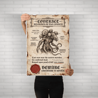 Contract of the Abyss Bounty Poster - Fictioo