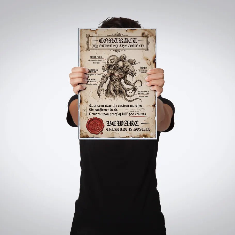 contract of the abyss bounty poster - fictioo