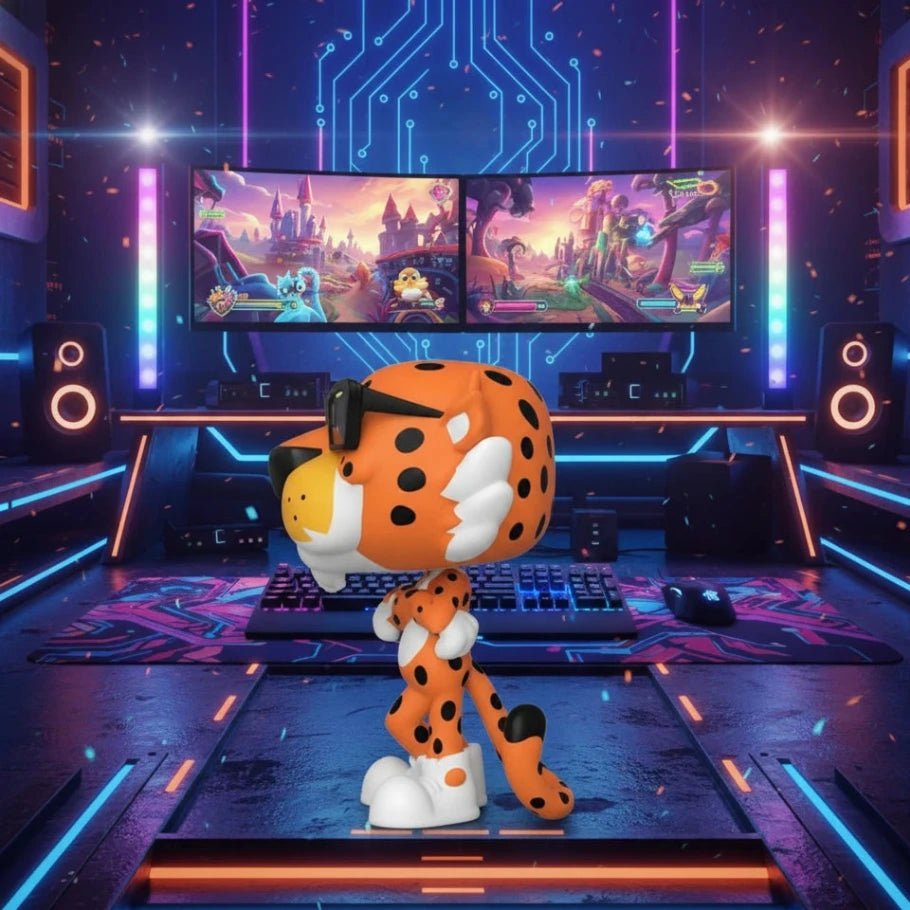 cool cheetah mascot figurine - fictioo