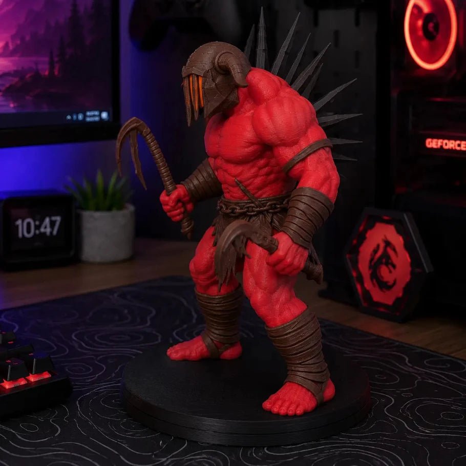 Crimson Reaver – Demon Berserker Figurine | Gaming Desk Collectible - Fictioo