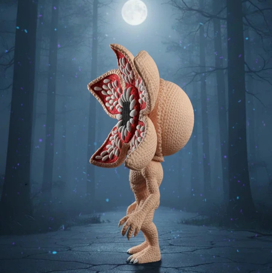 Crocheted Horror Bloom Creature Figurine - Fictioo