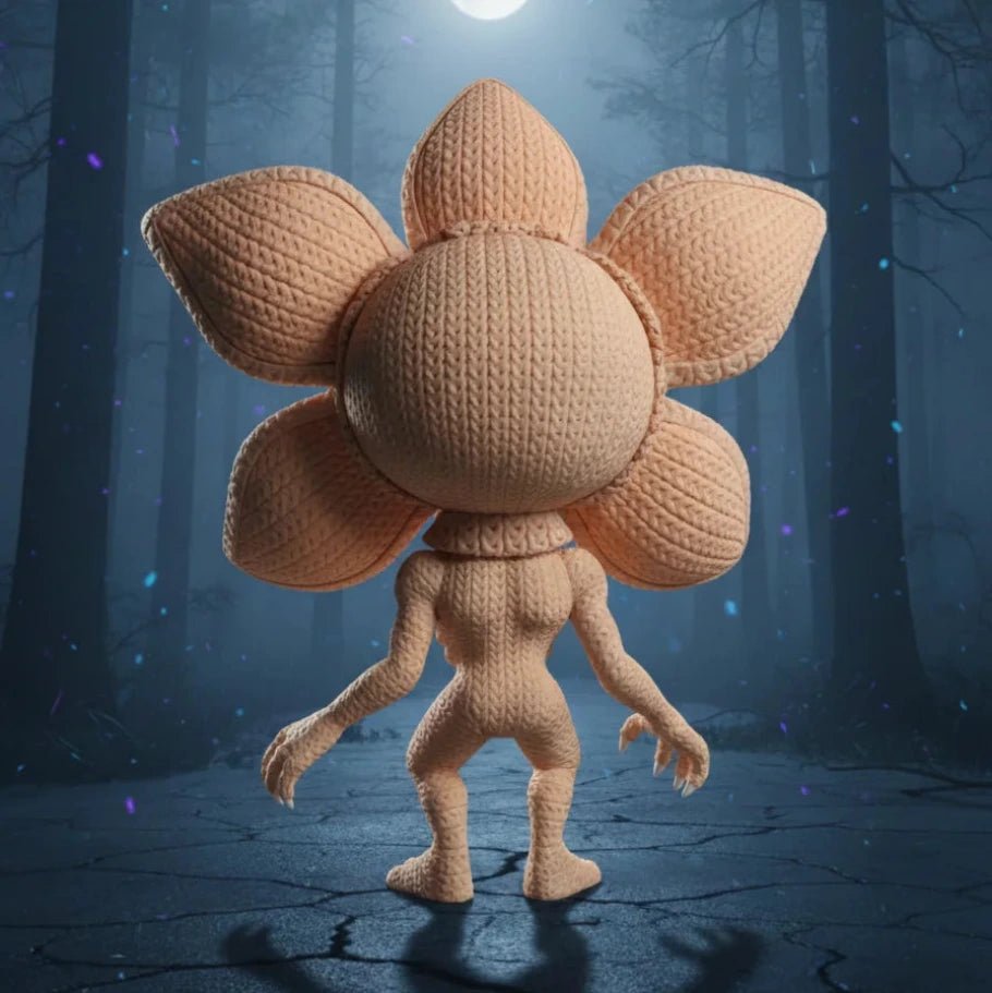 Crocheted Horror Bloom Creature Figurine - Fictioo