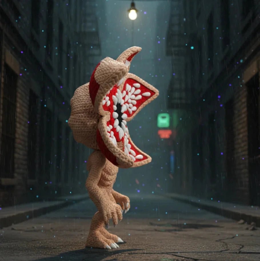 Crocheted Horror Bloom Creature Figurine - Fictioo