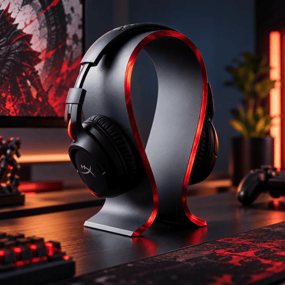 Curved Arc Headphone Stand | Minimal Headset Holder for Gaming Desk - Fictioo