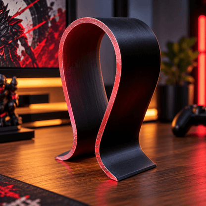 Curved Arc Headphone Stand | Minimal Headset Holder for Gaming Desk - Fictioo