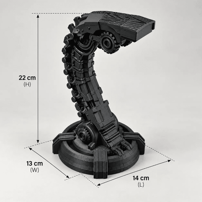 Cyber Spine Headphone Stand | Biomechanical Gaming Desk Decor - Fictioo