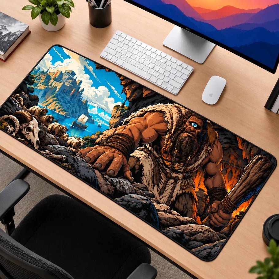 cyclops gaming deskmat | xl extended mouse pad - fictioo