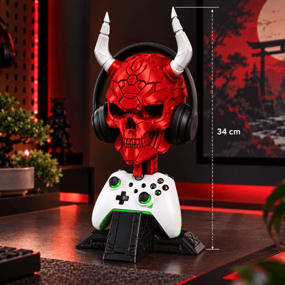 Demon Skull Headphone & Controller Stand | Gaming Desk Organizer - Fictioo