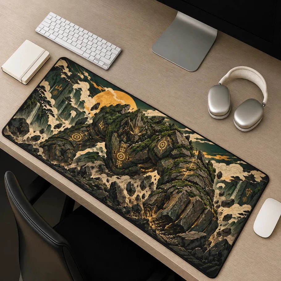 Earth Colossus Guardian Gaming Deskmat | XL Extended Mouse Pad - Fictioo