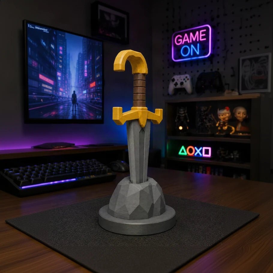 Excalibur Sword-in-Stone Headphone Stand - Fictioo