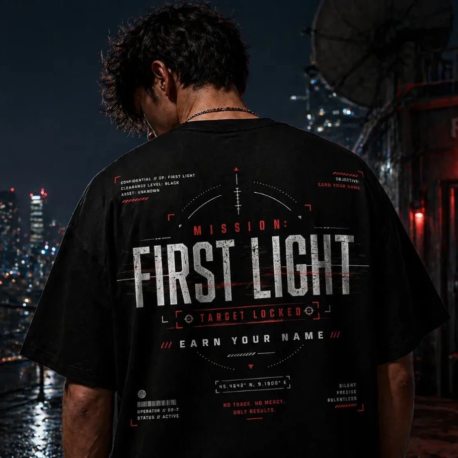 first light | mission ready oversized t-shirt - fictioo