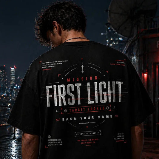 First Light | Mission Ready Oversized T-Shirt - Fictioo