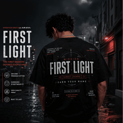 First Light | Mission Ready Oversized T-Shirt - Fictioo