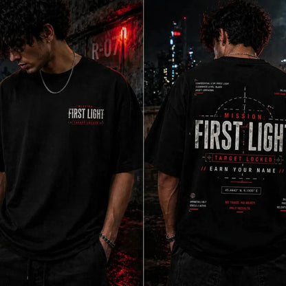 First Light | Mission Ready Oversized T-Shirt - Fictioo