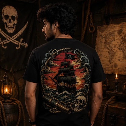 Golden Age | High Seas Pirate Oversized T-Shirt - Fictioo