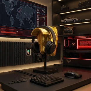 Golden Mask Headphone Stand | Spy Collection - Fictioo