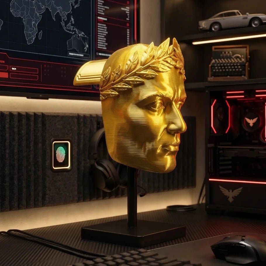 Golden Mask Headphone Stand | Spy Collection - Fictioo