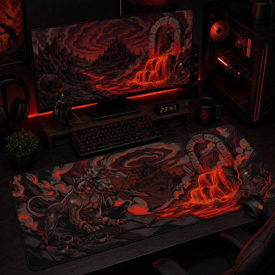 infernal cerberus deskmat - fictioo