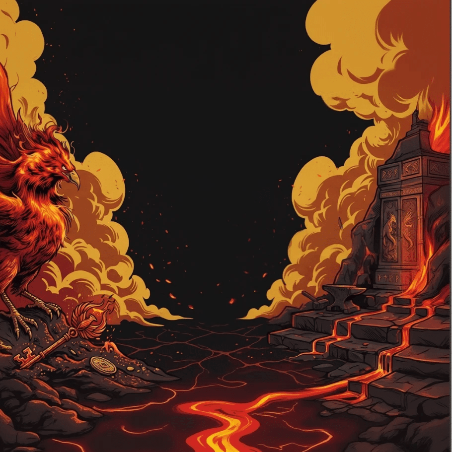 inferno phoenix deskmat - fictioo