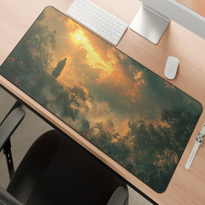 Jin Sakai Desk Mat | Samurai Gaming Desk Mat - Fictioo