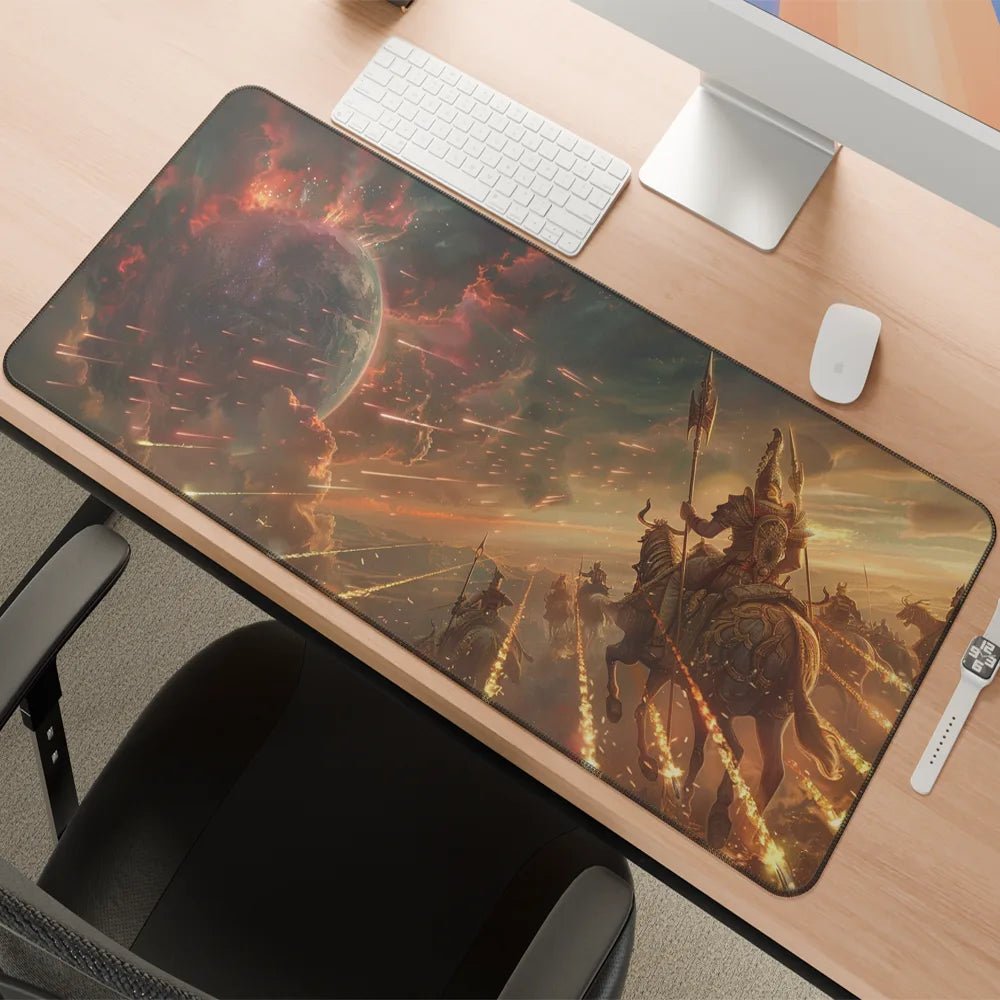 Karna the Unsung Hero Desk Mat | Mahabharata Mythology Desk Mat - Fictioo