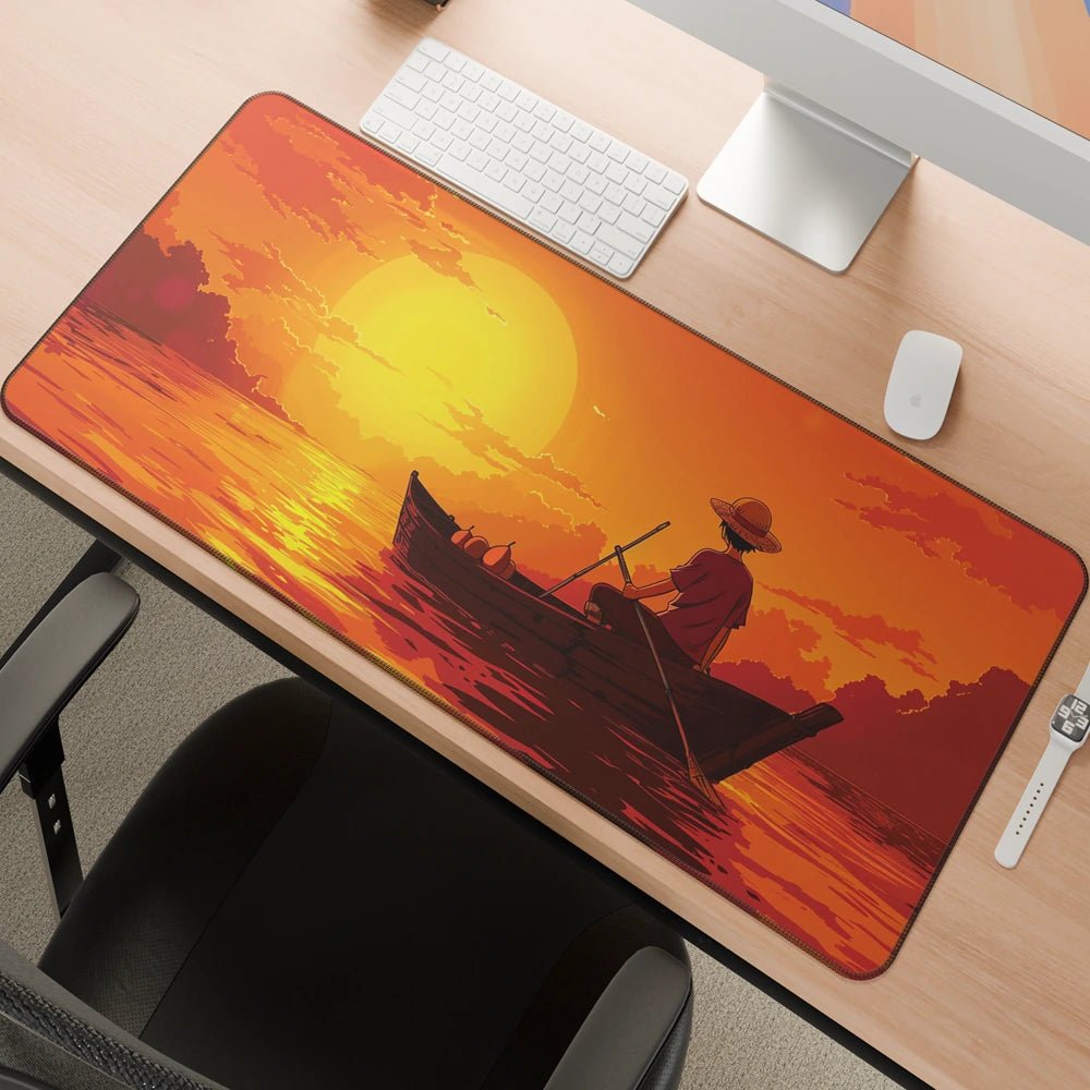 luffy desk mat | one piece anime desk mat - fictioo