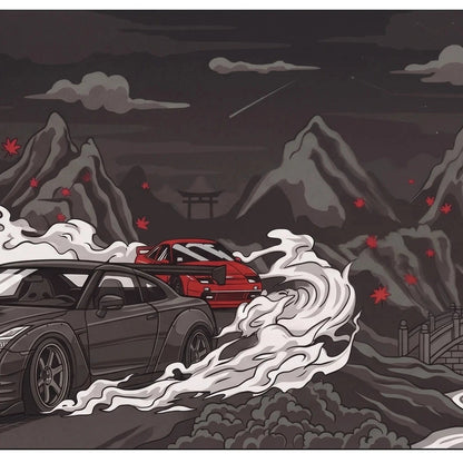 Midnight Drift Deskmat - Fictioo