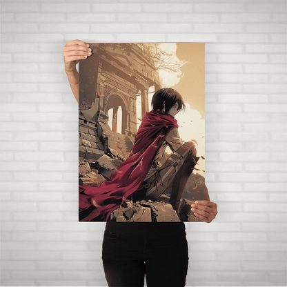 Mikasa Ackerman Metal Poster - Fictioo