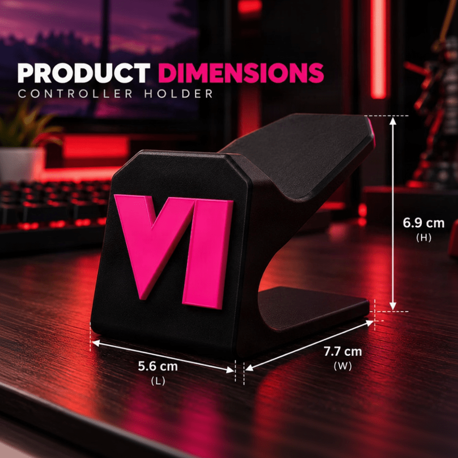 Neon Pink Statement Controller Holder for PS5, Xbox & All Controllers - Fictioo