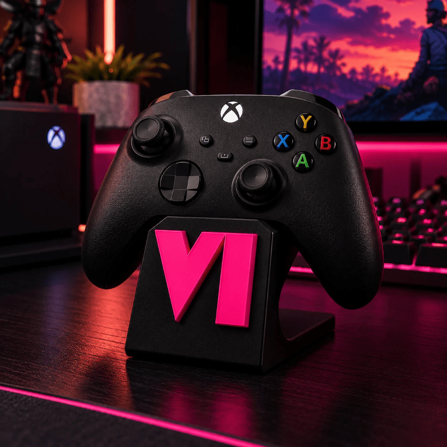 Neon Pink Statement Controller Holder for PS5, Xbox & All Controllers - Fictioo