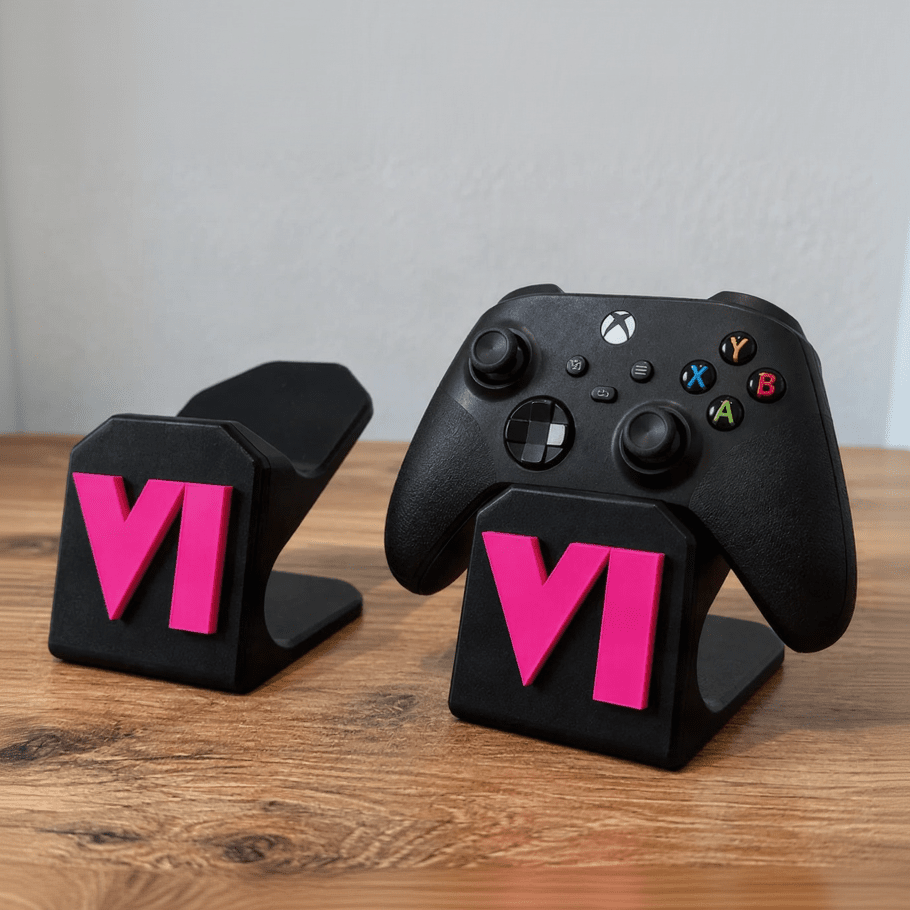 neon pink statement controller holder for ps5, xbox & all controllers - fictioo