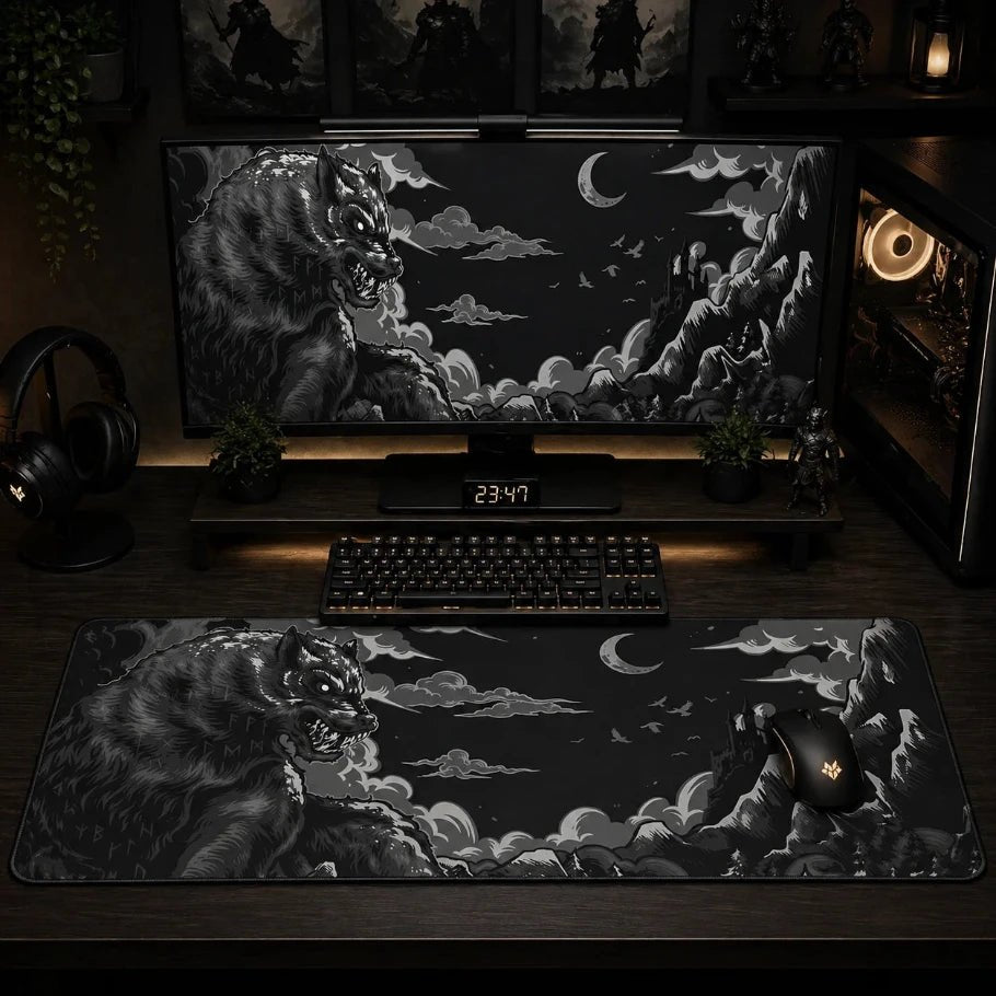 night predator deskmat - fictioo